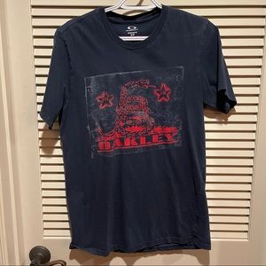Oakley Snake T-Shirt Blue+Red